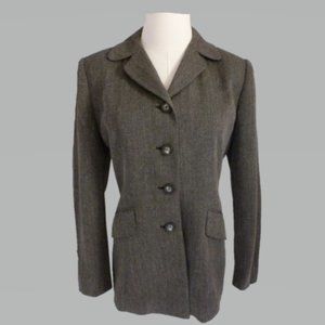 Jones New York 4P Black and Beige Long Sleeve Suit Jacket